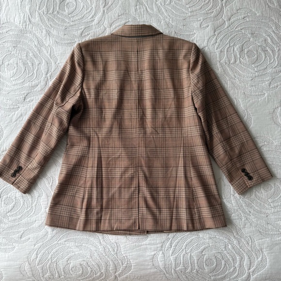 Loft - Petite Plaid Double Breasted Blazer - Picture 9 of 15